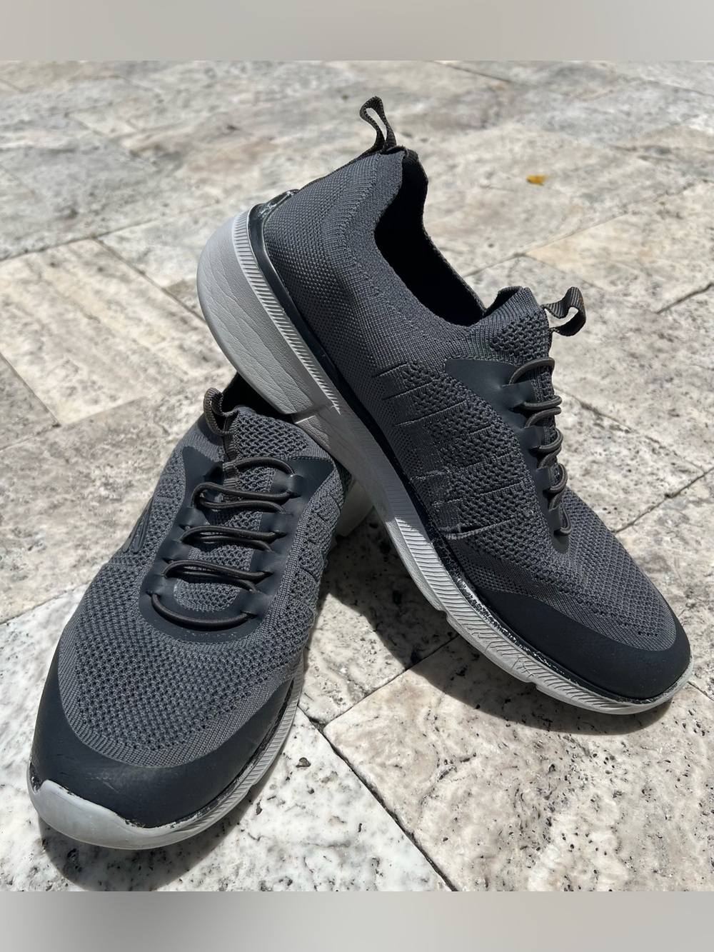 Skechers Men Stretched Fit Relaxed 56256 Gray Bungee Slip-On Shoe Sneaker Siz 10